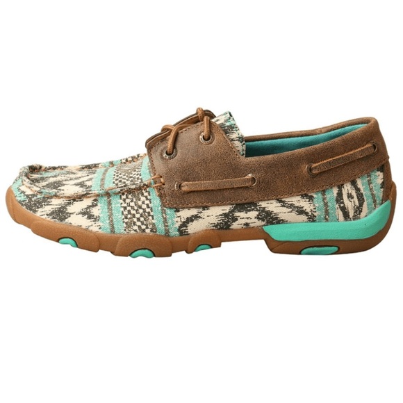 TWISTED X WOMEN'S MULTI TEAL DRIVING MOC - Picture 2 of 4